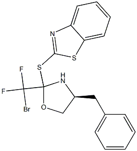 (4S)-2-(Benzo[d]thiazol-2-ylthio)-4-benzyl-2-(broModifluoroMethyl)oxazolidine Struktur