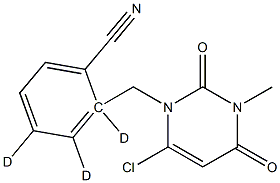 2-[(6-Chloro-3,4-dihydro-3-Methyl-2,4-dioxo-1(2H)-pyriMidinyl)Methyl]-benzonitrile-d3 Structure