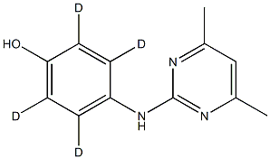 4-[(4,6-DiMethyl-2-pyriMidinyl)aMino]phenol-d4 Structure