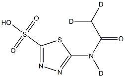 2-(AcetylaMino-d3)-5-sulfo-1,3,4-thiadiazole 结构式