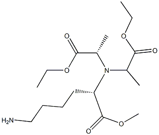 (S)-N,N-Bis(2-ethoxy-1-Methyl-2-oxoethyl)-L-lysine Methyl Ester Structure