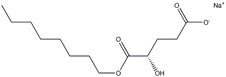 (2S)-2-Hydroxyglutaric Acid Octyl Ester SodiuM Salt Structure