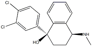 (1S-cis)-4-(3,4-Dichlorophenyl)-1,2,3,4-tetrahydro-4-hydroxy-N-Methyl-1-naphthalenaMine Struktur