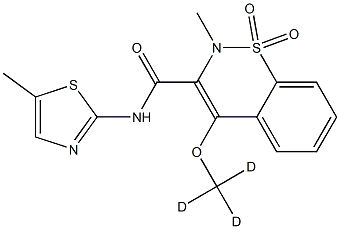 4-(Methoxy-d3)-2-Methyl-N-(5-Methyl-2-thiazolyl)-2H-1,2-benzothiazine-3-carboxaMide 1,1-Dioxide Struktur