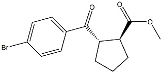 (1S,2S)-Methyl 2-(4-broMobenzoyl)cyclopentanecarboxylate Struktur