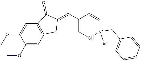 (E)-1-benzyl-1-broMo-4-((5,6-diMethoxy-1-oxo-1H-inden-2(3H)-ylidene)Methyl)-1,2-dihydropyridin-1-iuM-2-ide Structure