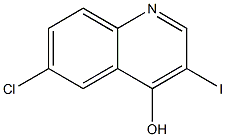6-Chloro-3-iodo-quinolin-4-ol Struktur