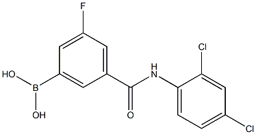 5-(2,4-DichlorophenylcarbaMoyl)-3-fluorobenzeneboronic acid, 97%, 2096334-74-4, 结构式