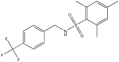 2,4,6-三甲基-N-[4-(三氟甲基)苄基]苯磺酰胺 结构式