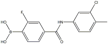 4-(3-氯-4-甲基苯基氨基甲酰)-2-氟苯硼酸,97%, , 结构式