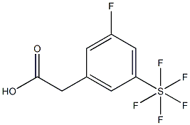3-Fluoro-5-(pentafluorothio)phenylacetic acid, 97% 化学構造式