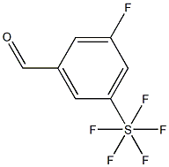 3-Fluoro-5-(pentafluorothio)benzaldehyde, 97% Structure