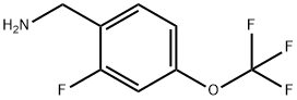 2-フルオロ-4-(トリフルオロメトキシ)ベンジルアミン 化学構造式