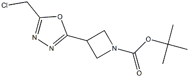tert-butyl 3-(5-(chloroMethyl)-1,3,4-oxadiazol-2-yl)azetidine-1-carboxylate Structure