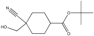 tert-butyl 4-cyano-4-(hydroxyMethyl)cyclohexanecarboxylate 化学構造式