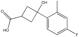3-(4-Fluoro-2-Methyl-phenyl)-3-hydroxy-cyclobutanecarboxylic acid Structure
