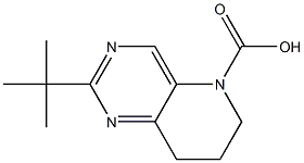 2-tert-Butyl-7,8-dihydro-6H-pyrido[3,2-d]pyriMidine-5-carboxylic acid Struktur