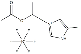 1-乙酸乙酯基-3-甲基咪唑六氟磷酸盐, , 结构式