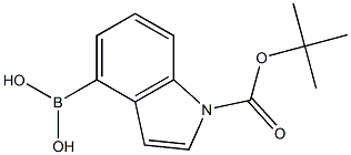 (1-(tert-butoxycarbonyl)-1H-indol-4-yl)boronic acid Struktur
