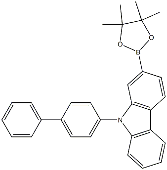 9-Biphenyl-4-yl-2-(4,4,5,5-tetraMethyl-[1,3,2]dioxaborolan-2-yl)-9H-carbazole Structure