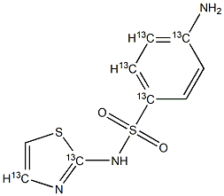 磺胺噻唑-13C6 标准品, 1196157-72-8, 结构式