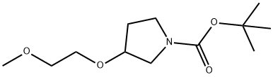 1-BOC-(R)-3-(2-甲氧基乙氧基)吡咯烷, 916792-33-1, 结构式