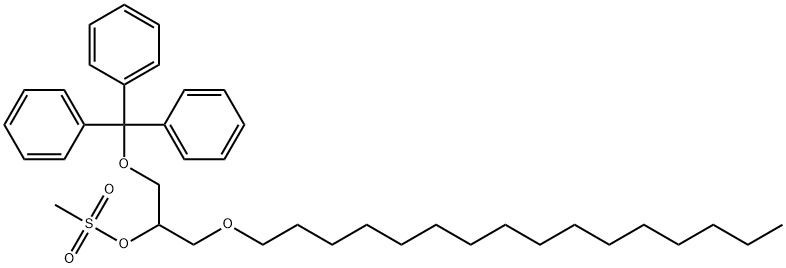 (+/-)1-O-Hexadecyl-2-O-methanesulfonyl-3-O-(triphenylmethyl)glycerol Structure