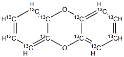 Dibenzo-p-dioxane (13C12) Solution Structure