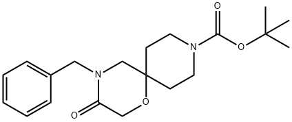 tert-butyl 4-benzyl-3-oxo-1-oxa-4,9-diazaspiro[5.5]undecane-9-carboxylate Struktur