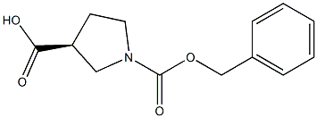 (S)-1-(benzyloxycarbonyl)pyrrolidine-3-carboxylic acid Struktur