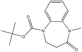 tert-butyl 2,3,4,5-tetrahydro-5-Methyl-4-oxobenzo[b][1,4]diazepine-1-carboxylate Struktur