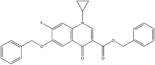 6-Benzyloxy-1-cyclopropyl-1,4-dihydro-7-fluoro-4-oxo-3-quinolinecarboxylic Acid Benzyl Ester Structure