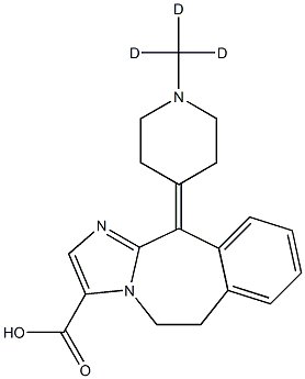 6,11-Dihydro-11-[1-(Methyl-d3)-4-piperidinylidene]-5H-IMidazo[2,1-b][3]benzazepine-3-carboxylic Acid 结构式