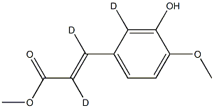 Methyl 3-Hydroxy-4-MethoxycinnaMate-d3 Structure