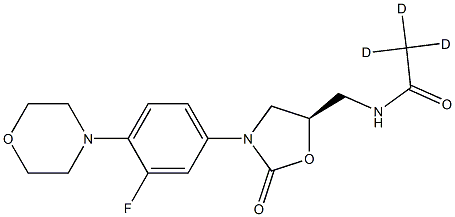 N-[[(5R)-3-[3-Fluoro-4-(4-Morpholinyl)phenyl]-2-oxo-5-oxazolidinyl]Methyl]acetaMide-d3 Structure