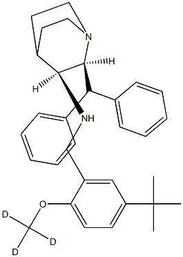 (2S,3S)-2-Benzhydryl-N-[5-tert-butyl-2-(Methoxy-d3)benzyl]quinuclidin-3-aMine 结构式