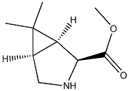 (1S,2S,5R)-Methyl 6,6-diMethyl-3-azabicyclo[3.1.0]hexane-2-carboxylate 化学構造式