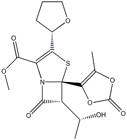 (5S,6R)-(5-Methyl-2-oxo-1,3-dioxol-4-yl)Methyl 6-((S)-1-hydroxyethyl)-7-oxo-3-((R)-tetrahydrofuran-2-yl)-4-thia-1-azabicyclo[3.2.0]hept-2-ene-2-carboxylate|(5S,6R)-(5-甲基-2-氧代-1,3-二氧杂-4-基)甲基6-(((S)-1-羟乙基)-7-氧代-3-((R)-四氢呋喃-2-基)-4-硫杂-1-氮杂双环[3.2.0]庚-2-烯-2-羧酸酯