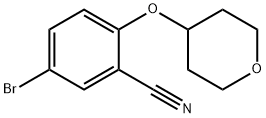 5-溴-2-[(四氢-2H-吡喃-4-基)氧基]苯甲腈, 876918-62-6, 结构式