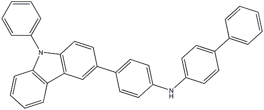 N-(4-(9-苯基-9H-咔唑)-3-苯基)-[1,1'-联苯基]-4-胺,,结构式