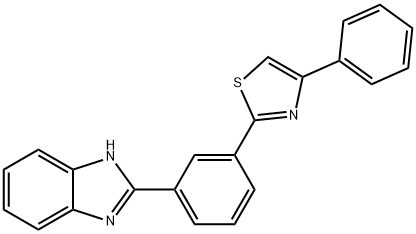 2-[3-(2-苯并咪唑基)苯]-4-苯噻唑, 1414661-49-6, 结构式