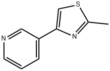 2-甲基-4-(3-吡啶基)噻唑,122845-35-6,结构式