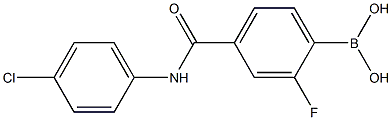 4-(4-氯苯基氨基甲酰)-2-氟苯硼酸,97% 结构式