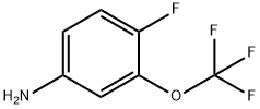 4-フルオロ-3-(トリフルオロメトキシ)アニリン 化学構造式