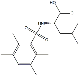 N-(2,3,5,6-二甲基苯基磺酰基)亮氨酸,96%,对映体混合物, , 结构式