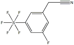 3-Fluoro-5-(pentafluorothio)phenylacetonitrile, 97% Structure