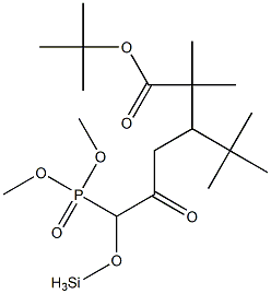 t-butyl 3R-tert-butyldiMethylsiloxy-6-diMethoxy phosphinyl-5-oxohexanoate Struktur