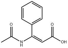 (E)-3-acetaMido-3-phenylacrylic acid 化学構造式