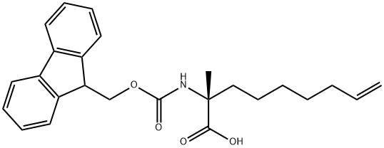 (R)-FMOC-2-(6-庚烯基)丙氨酸 结构式