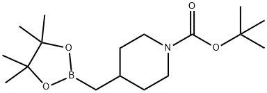 tert-butyl 4-((4,4,5,5-tetraMethyl-1,3,2-dioxaborolan-2-yl)Methyl)piperidine-1-carboxylate Struktur